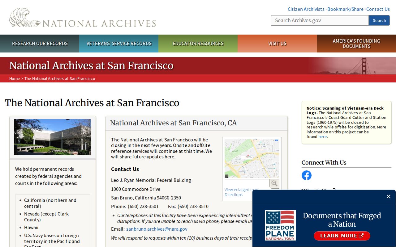 South San Francisco city directory research connected to NARA San Francisco archival records