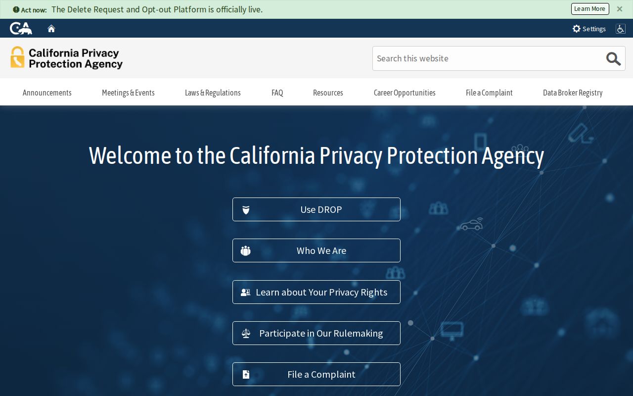 South San Francisco neighbors California Privacy Protection Agency information