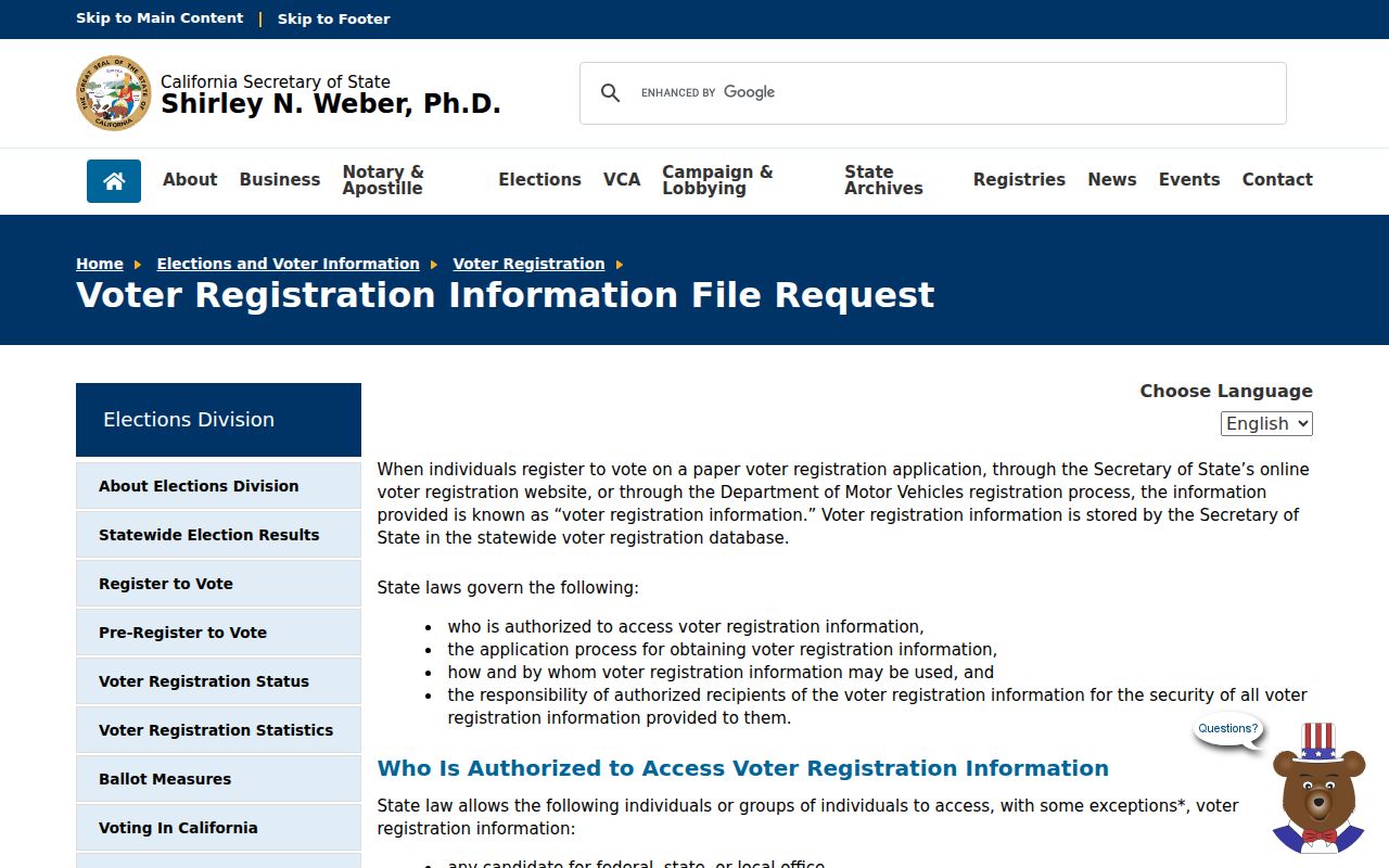 South San Francisco ZIP code directory restricted voter file request